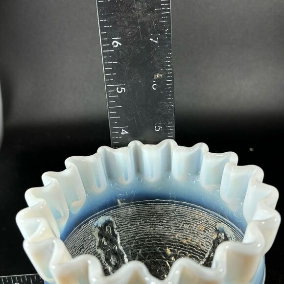 Antique Northwood Opalescent Klondike Primrose Rose Bowl Button & Panel Vintage - Picture 5 of 6